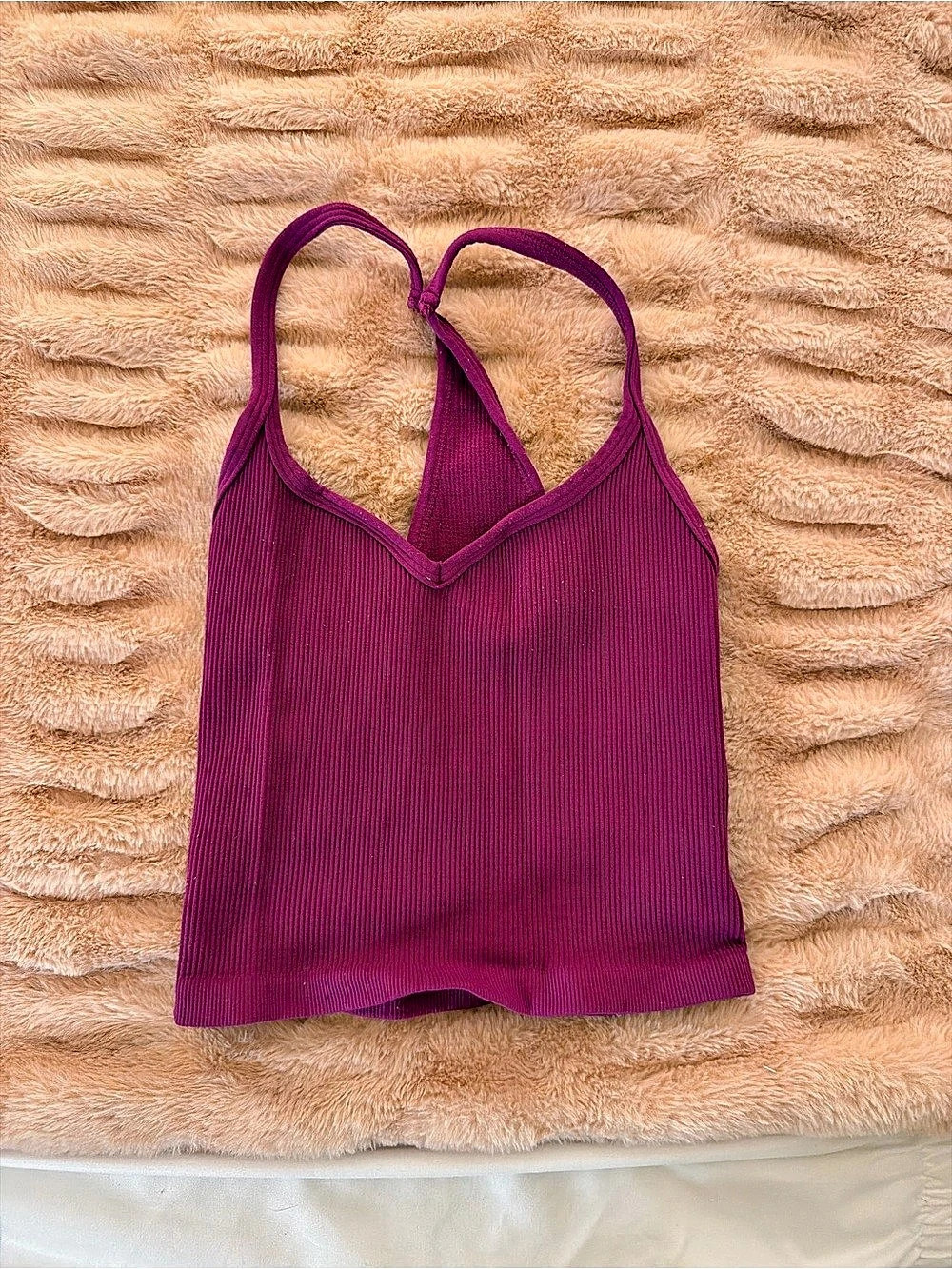 Free People Up Next Ribbed Tank Top in Purple